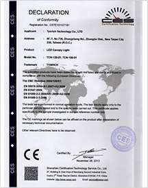 CE-EMC for led canopy light