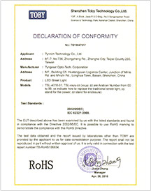 ROHS for led street light